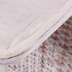 Portabiancheria in rattan sbiancato, 48x36H58 cm, set di 3