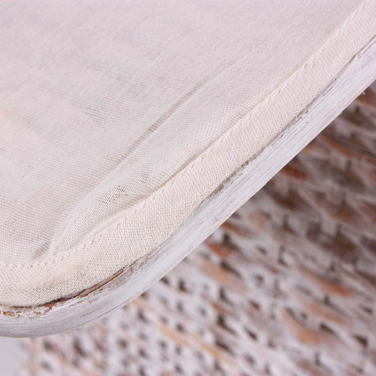 Portabiancheria in rattan sbiancato, 48x36H58 cm, set di 3