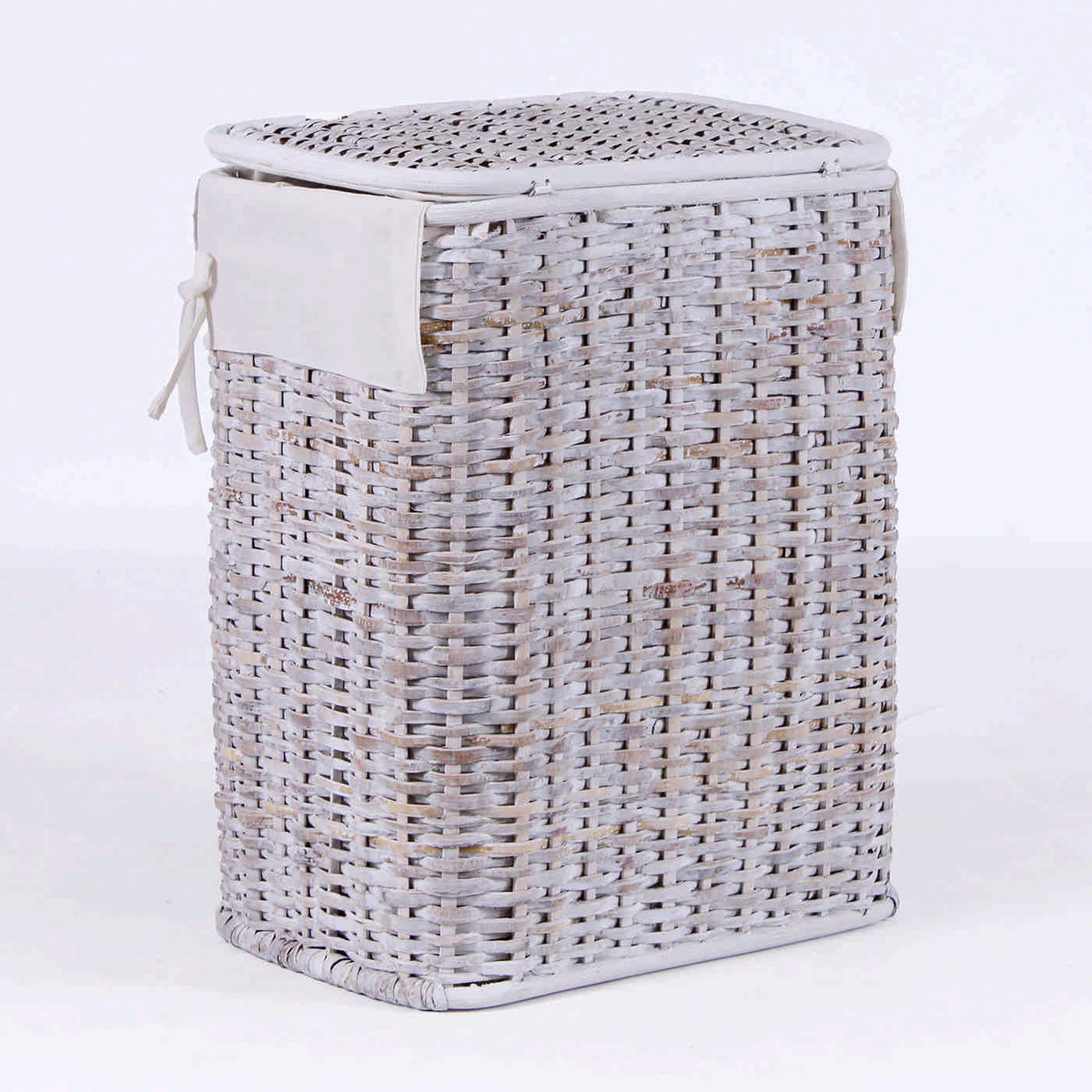Portabiancheria in rattan foderato, 48x36H58 cm, set di 3