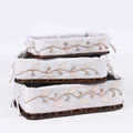 Cesto in rattan foderato, 43x30x13 cm