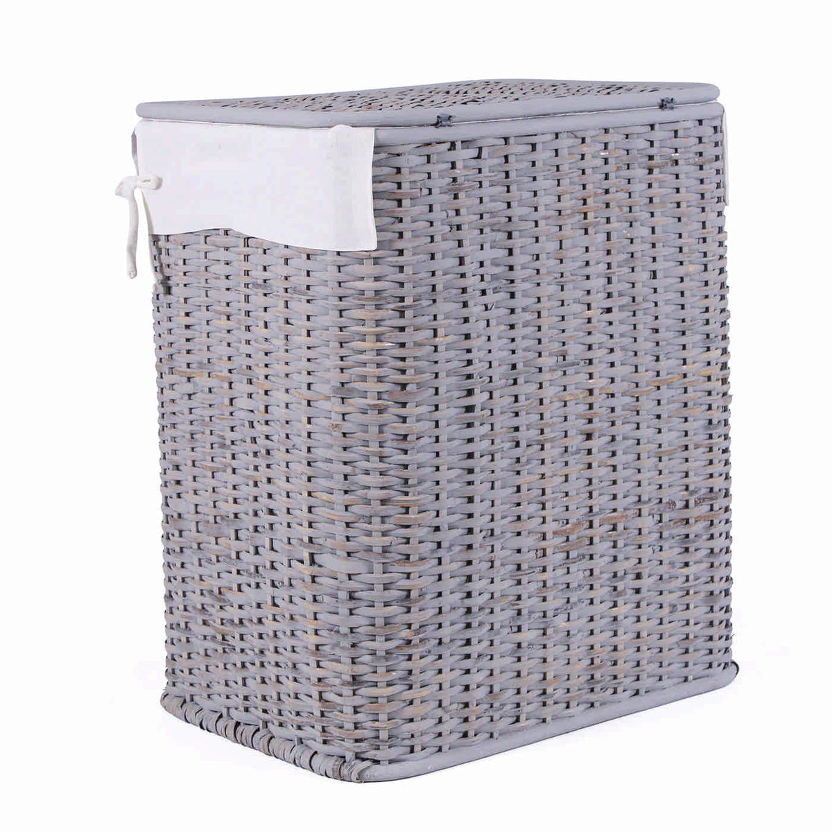 Portabiancheria in rattan foderato, 48x36H58 cm, set di 3