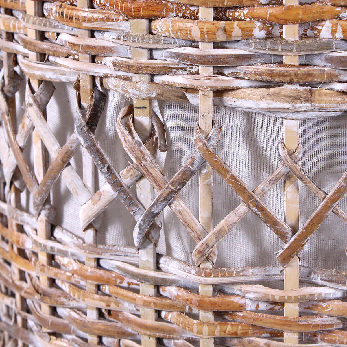 Portabiancheria rotondo in rattan, set di 3, Ø40H57 cm
