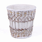 Gettacarte in rattan, Ø28x28 cm