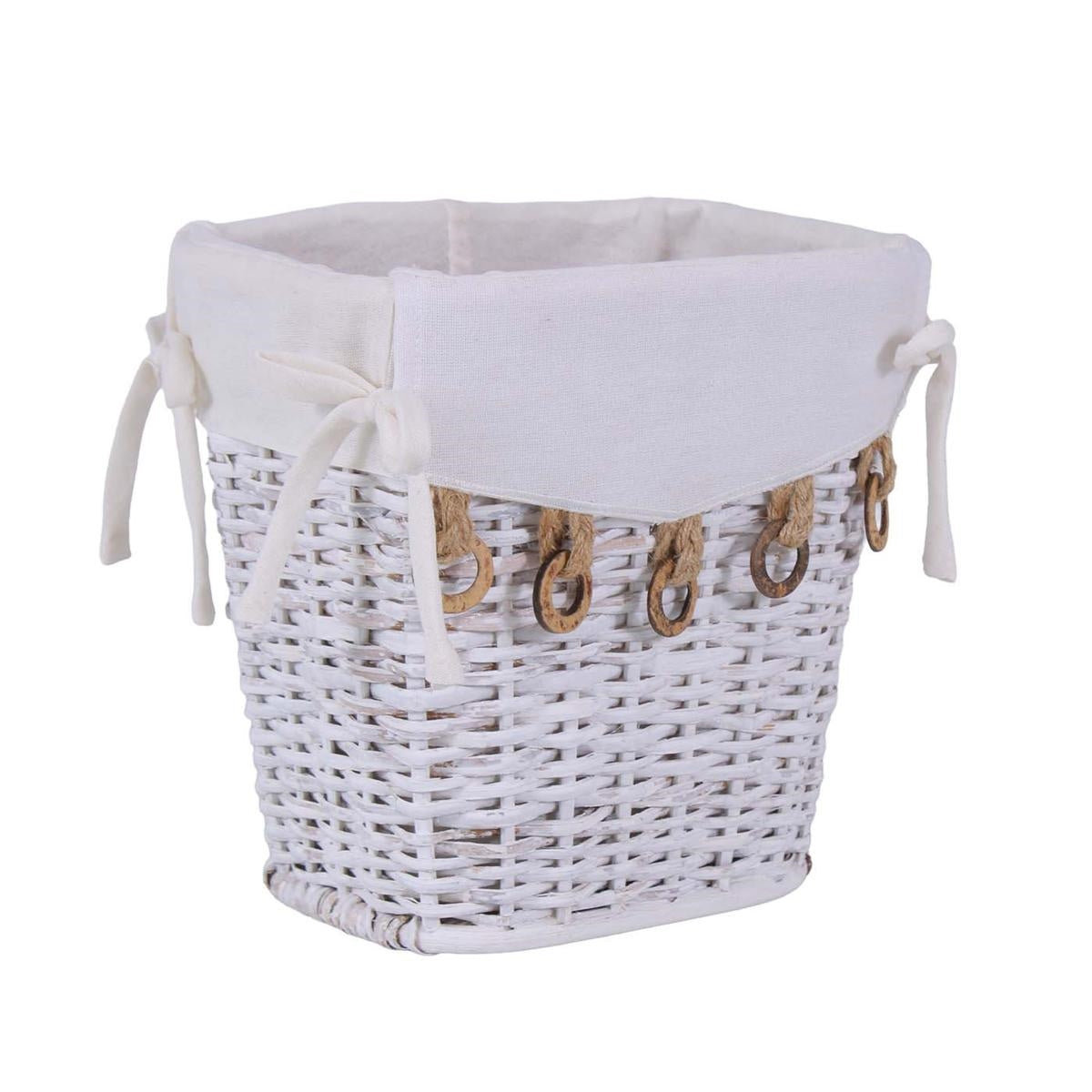 Gettacarta rattan cocco juta rettangolare fod, 25x20x25 cm
