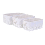 Cesto bamboo bianco rett.fod s3 made philippines, 43X30H18 cm