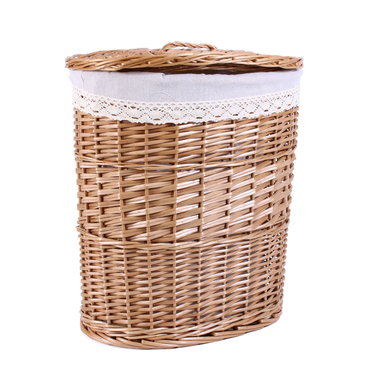 Portabiancheria in vimini bollito, 52x39x58 cm, set di 2