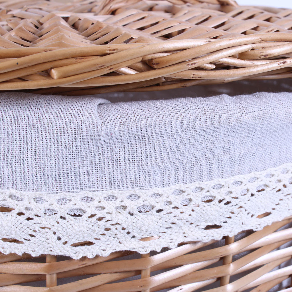 Portabiancheria in vimini bollito, 52x39x58 cm, set di 2