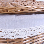 Portabiancheria in vimini bollito, 52x39x58 cm, set di 2