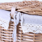 Portabiancheria in vimini bollito, 52x39x58 cm, set di 2