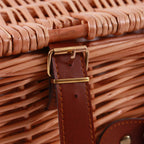 Valigia da pic-nic in vimini bollito, 52x38x22 cm
