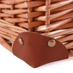 Valigia da pic-nic in vimini bollito, 52x38x22 cm