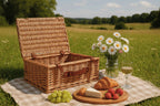Valigia da pic-nic in vimini bollito, 52x38x22 cm