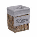Cesto in vimini grigio Home con fodera, 12x12H15 cm (kit da 5)