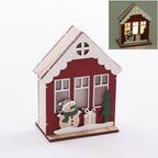 Cassetta rossa in compensato con led, 12X7H15 cm