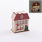 Cassetta rossa in compensato con led, 10X5H12 cm