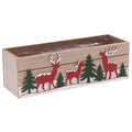 Cassetta rettangolare con renne, 25x8H8 cm (kit da 3)
