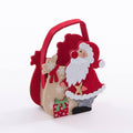Contenitore in panno rosso Babbo Natale, 17,5x18x8 cm (kit da 5)