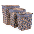 Portabiancheria in tessuto non tessuto, set di 3, 45x35x56 cm