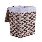 Portabiancheria in tessuto non tessuto bianco, set di 3, 45x35H56 cm
