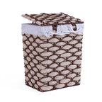 Portabiancheria in tessuto non tessuto bianco, set di 3, 45x35H56 cm