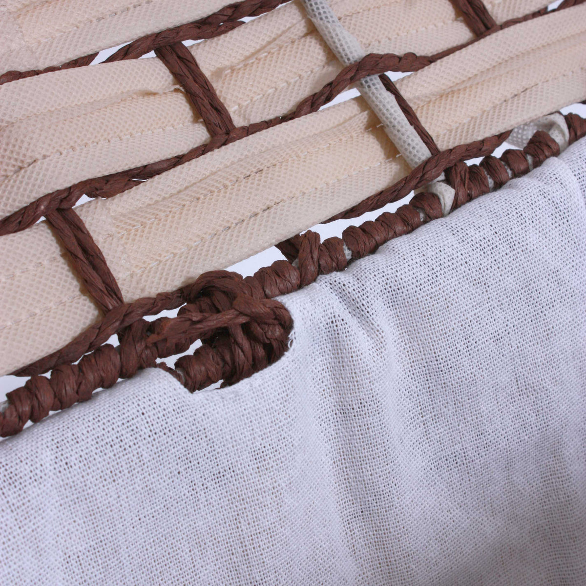 Portabiancheria in tessuto non tessuto bianco, set di 3, 45x35H56 cm