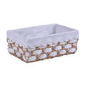 Vaschetta in tessuto non tessuto e carta foderata bianca, 42x26H16 cm (kit da 3)