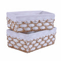 Vaschetta in tessuto non tessuto e carta bianca, set di 2, 45x29H18 cm