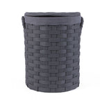 Set di 2 portabiancheria semirotondi in tessuto non tessuto, 44x37H56 cm
