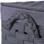 Set di 2 portabiancheria semirotondi in tessuto non tessuto, 44x37H56 cm