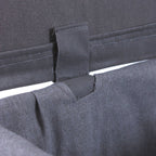 Set di 2 portabiancheria semirotondi in tessuto non tessuto, 44x37H56 cm