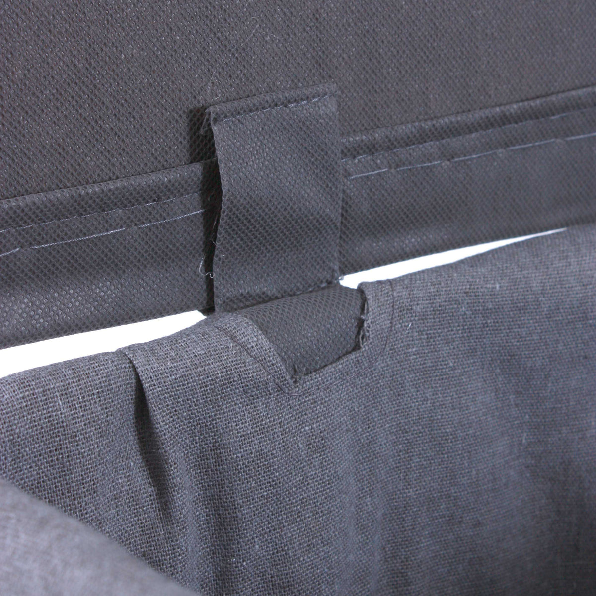 Set di 2 portabiancheria semirotondi in tessuto non tessuto, 44x37H56 cm