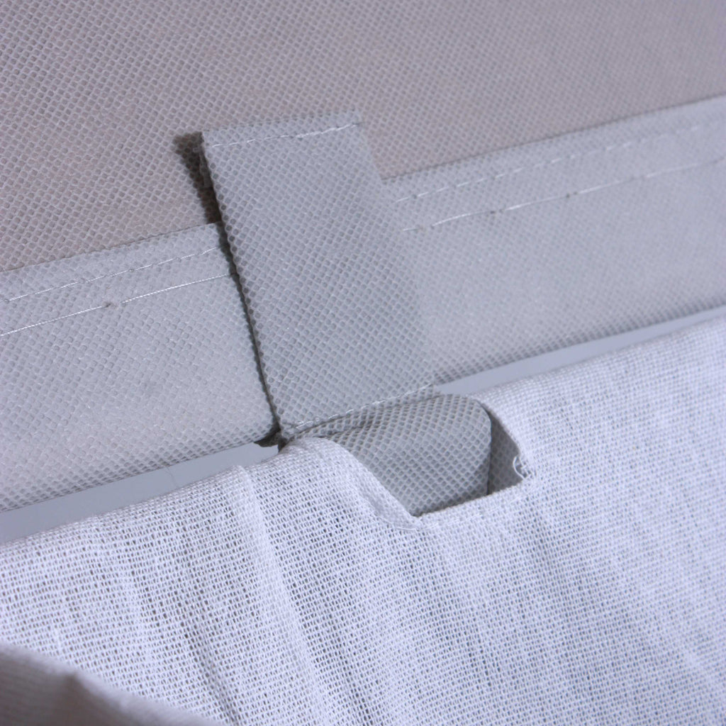 Portabiancheria in tessuto non tessuto grigio, 47x37x58 cm