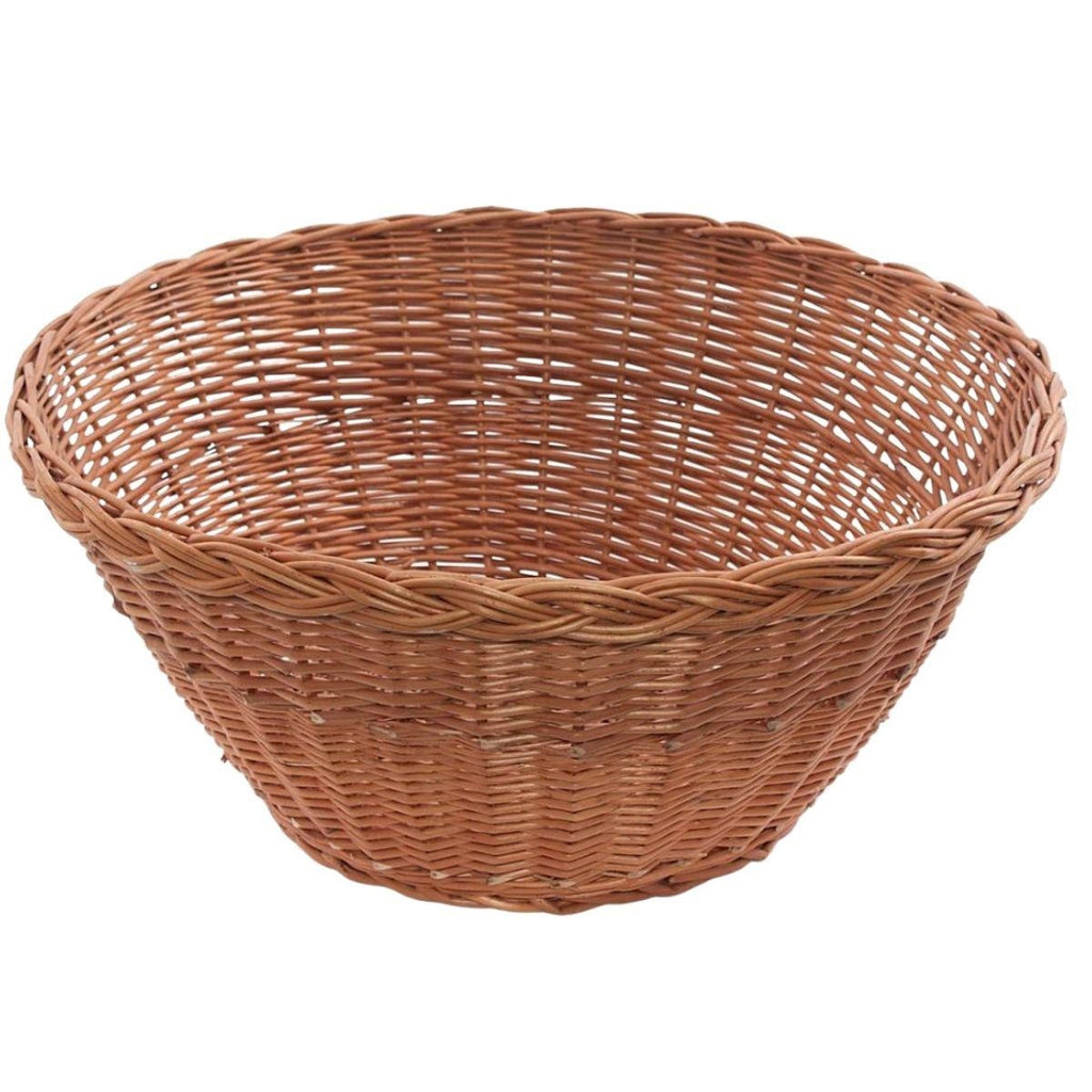 Cesto espositore in vimini rosso, Ø60H30 cm