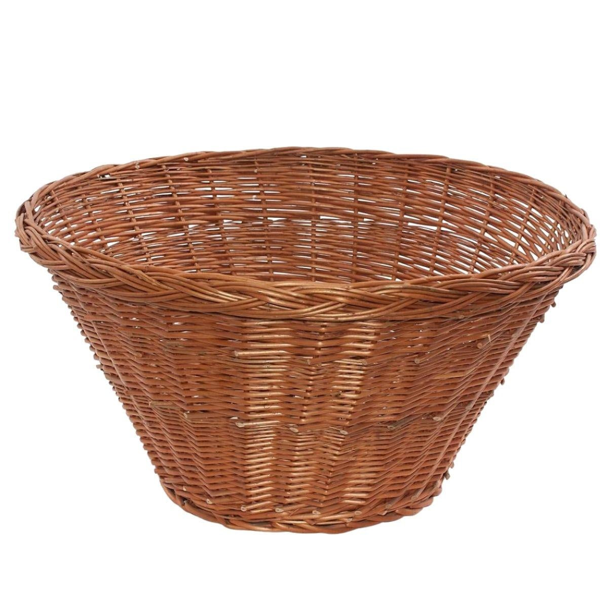 Espositore a cono in vimini rosso, Ø70x34 cm