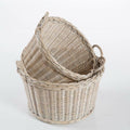 Cesto in midollo sbiancato, Ø56x31 cm, set di 2