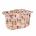 Cesto ovale in giunco naturale con manici in corda, 38x25x20 cm