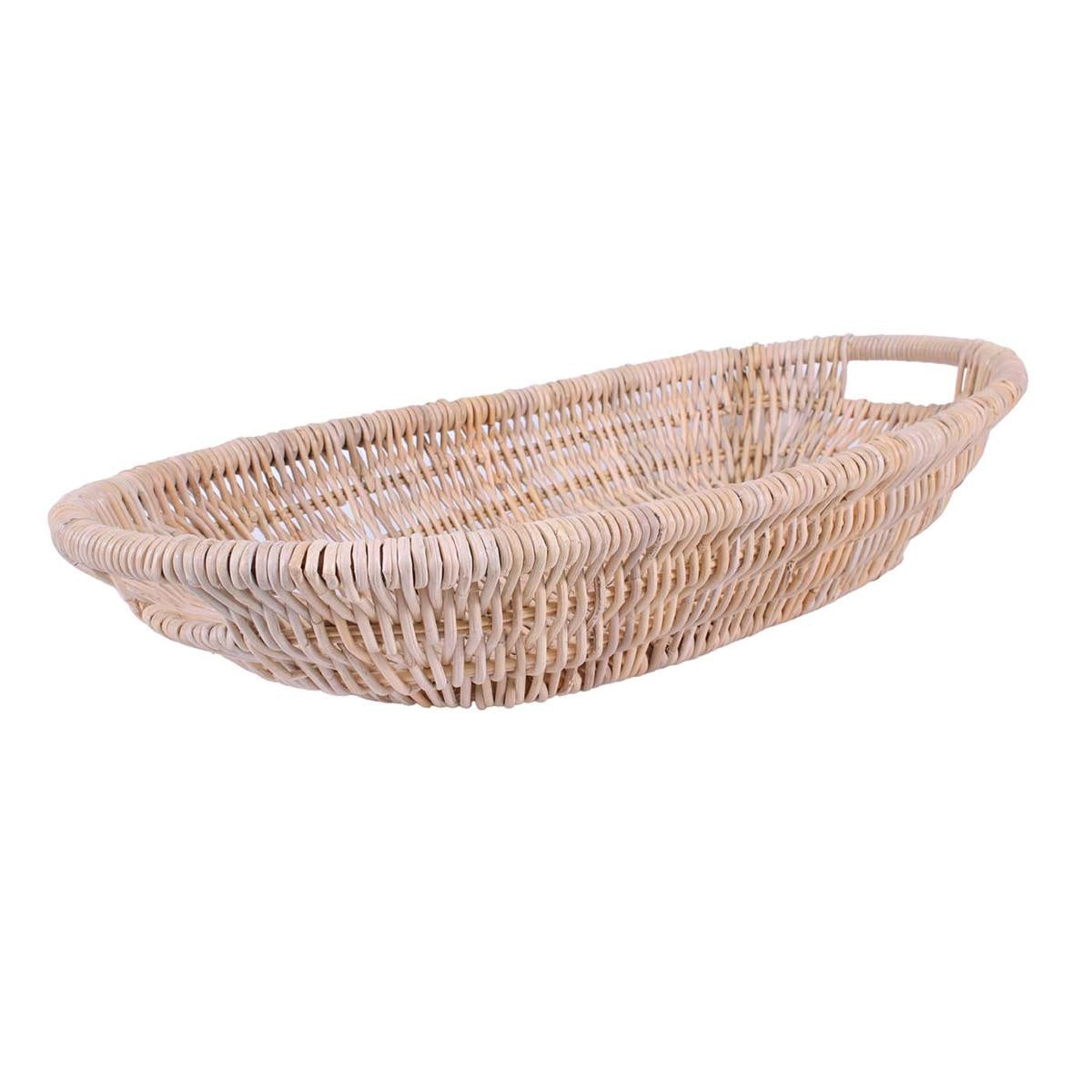 Cesto ovale giunco naturale 90x45h18 manici incorporati