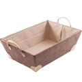 Cesto organizer in alcantara con manici, 48x34H15 cm (kit da 3)