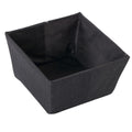Cestino portaoggetti in lino nero, 17x17x8 cm (kit da 10)