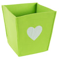 Contenitore in panno verde, 30x30H30 cm (kit da 5)