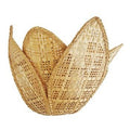 Tasca in legno naturale con applique in bambù, 33x20x20 cm (kit da 10)