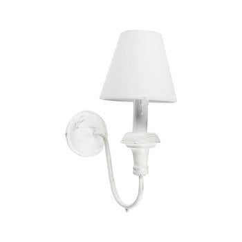 Applique in ferro bianco a 1 luce