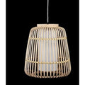 Lampadario tondo in bambù