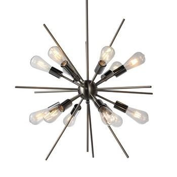 LAMPADARIO SILVER 12 LUMI lampade LED incluse, ØM,70x70 cm