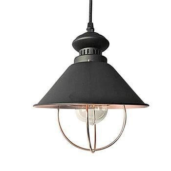 Lampadario tondo nero