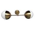 Lampadario applique Palla oro a 2 lumi