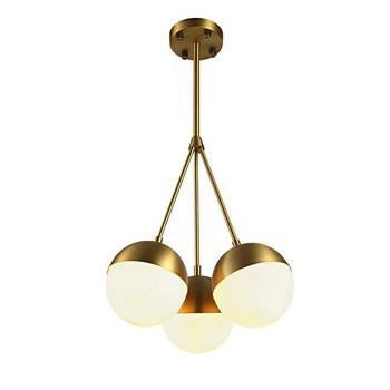 Lampadario "palle" oro 3 lumi