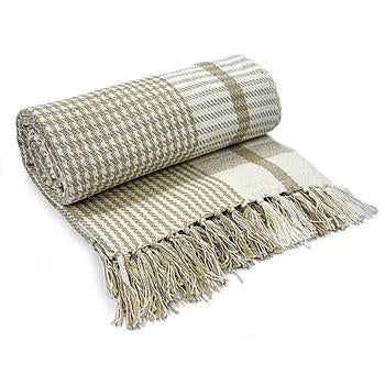 Copertina in cotone beige, 125x150 cm (kit da 3)
