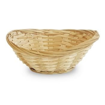 Portapane ovale in bambù, 15x12x5 cm (kit da 10)