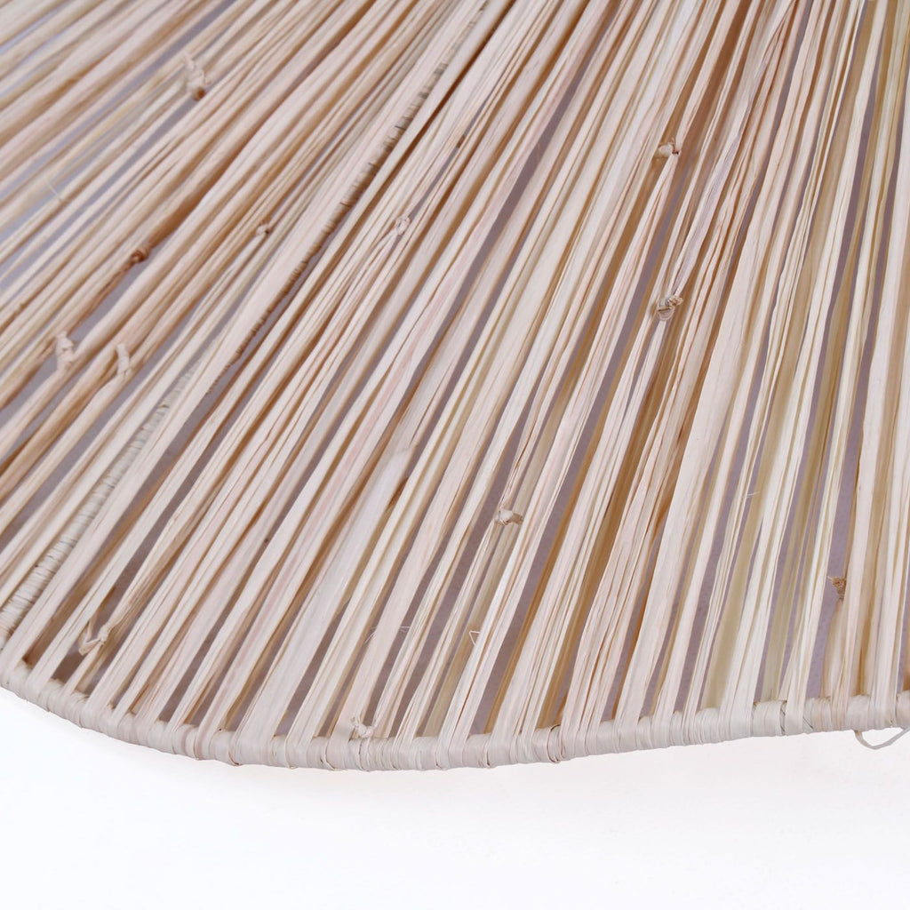 Lampadario a onda in rafia con telaio in metallo, Ø70 cm